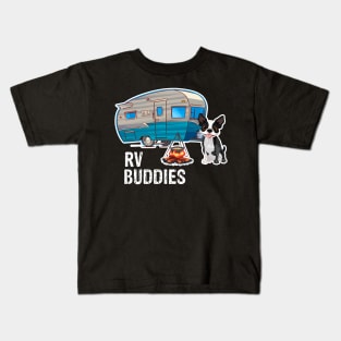 Boston Terriers Dog Rv Buddies Pet Lovers Funny Camping Camper Kids T-Shirt